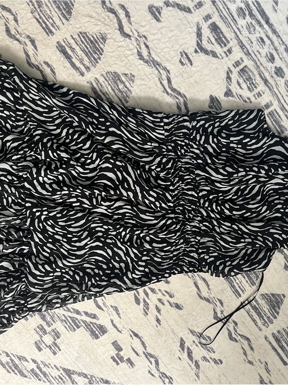 Black and White Animal Print Dress
